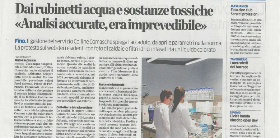 Fino Mornasco, Acqua Inquinata!